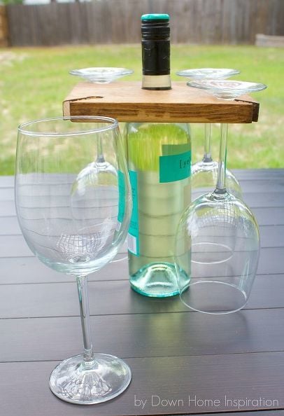 Wine bottle and glass best sale caddy plans